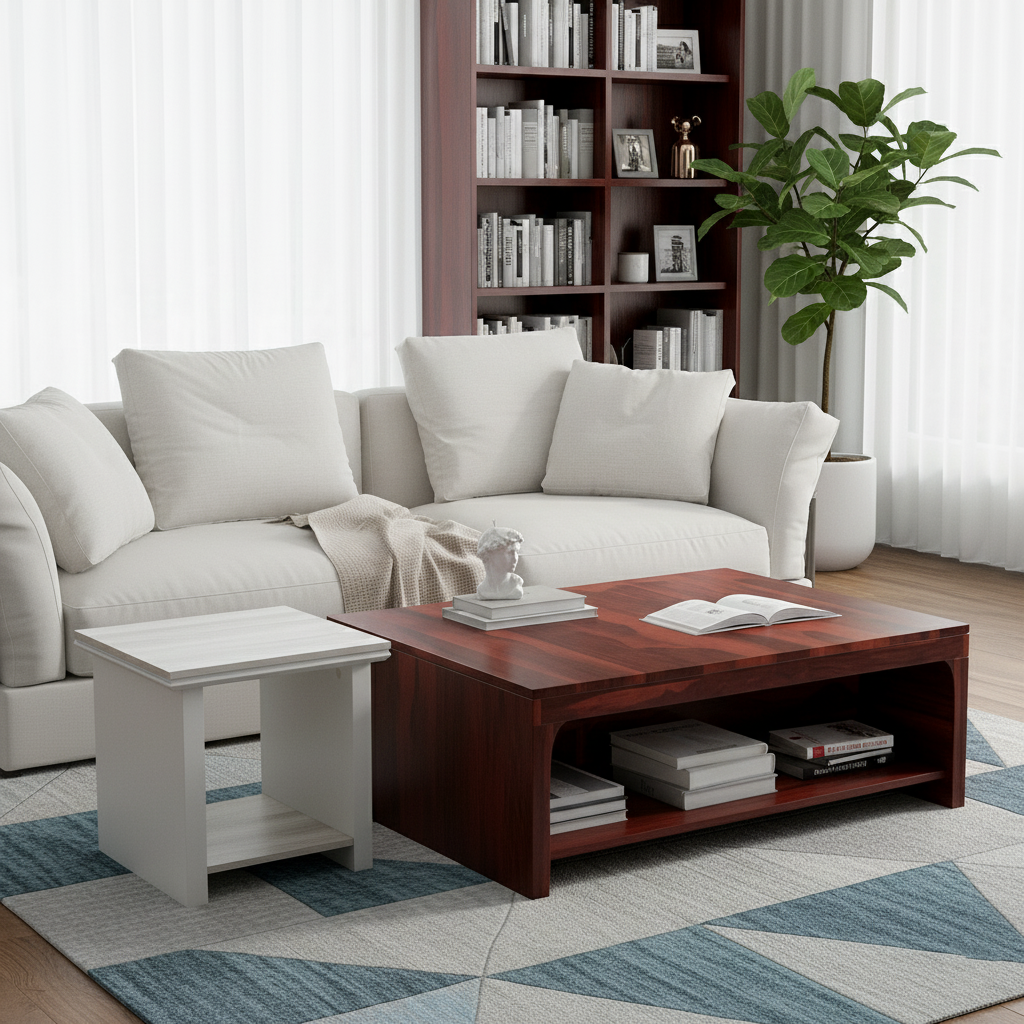 COFFEE TABLE AND SIDE TABLE