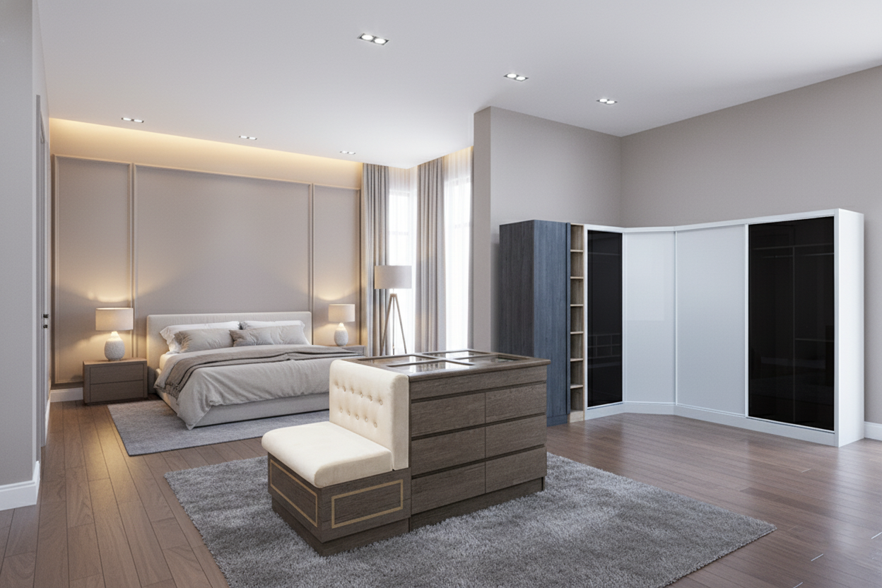 WARDROBE AND ISLAND DRAWER