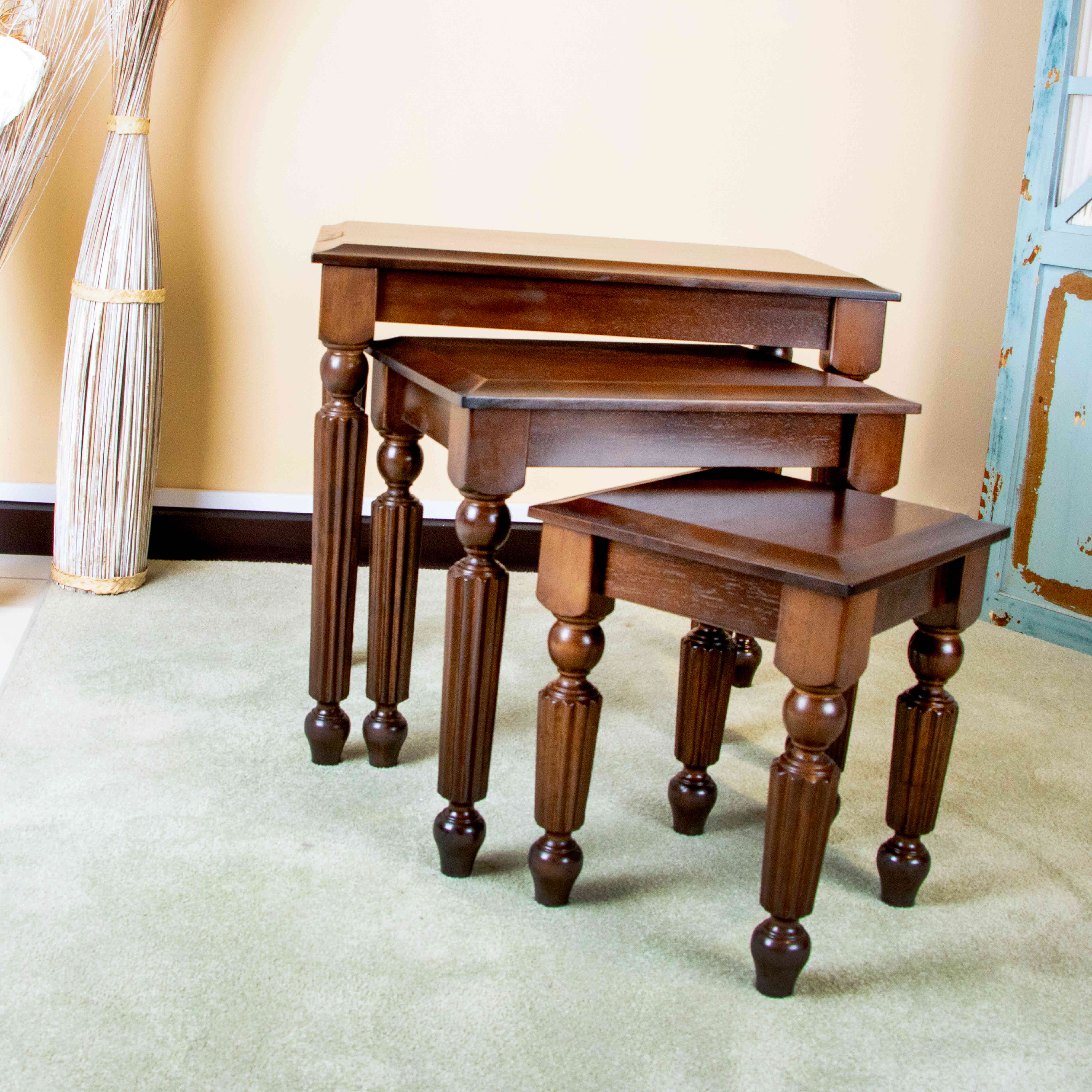 BN3367 NEST OF TABLE WALNUT SET