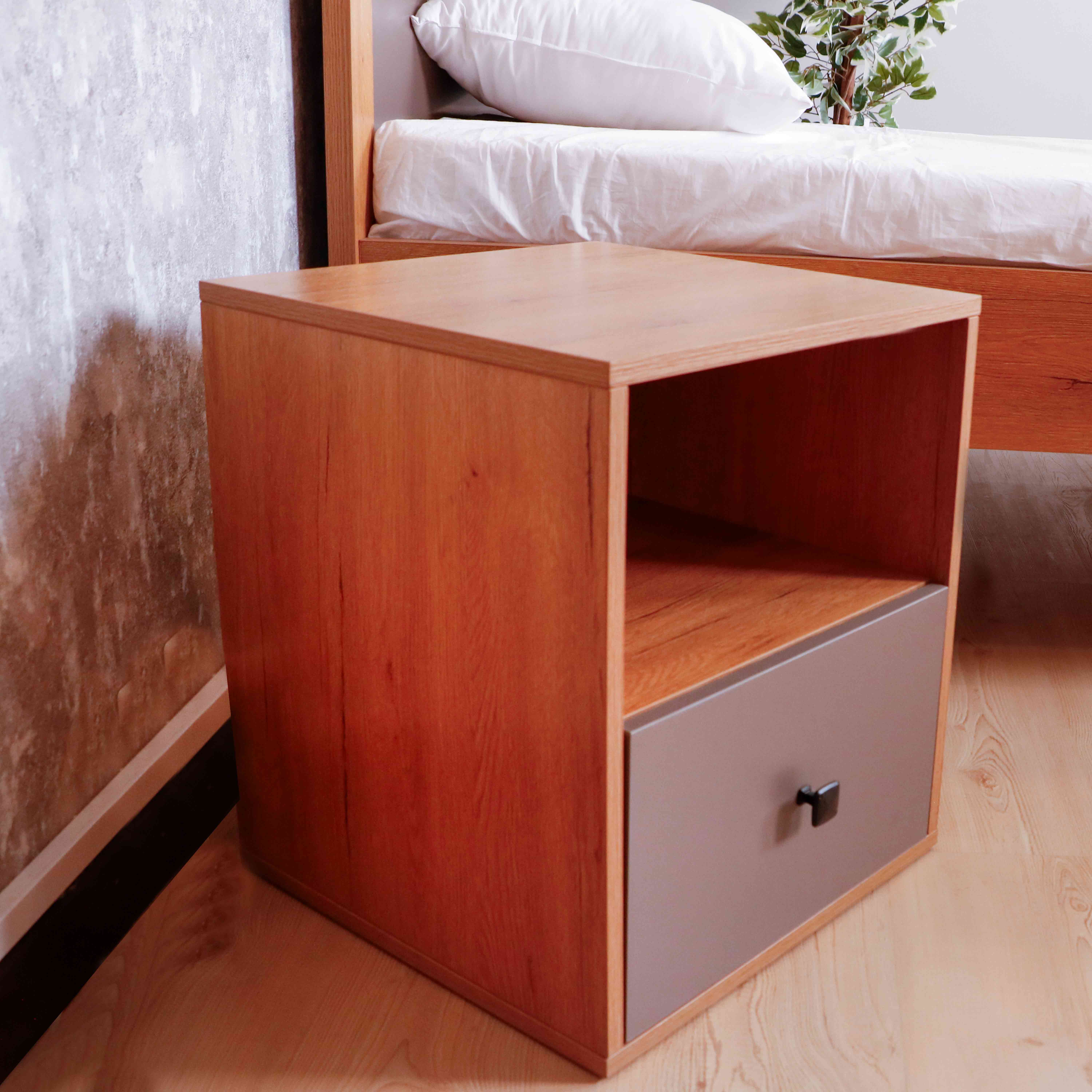 AX-KB08 NIGHT STAND WALNUT/GREY