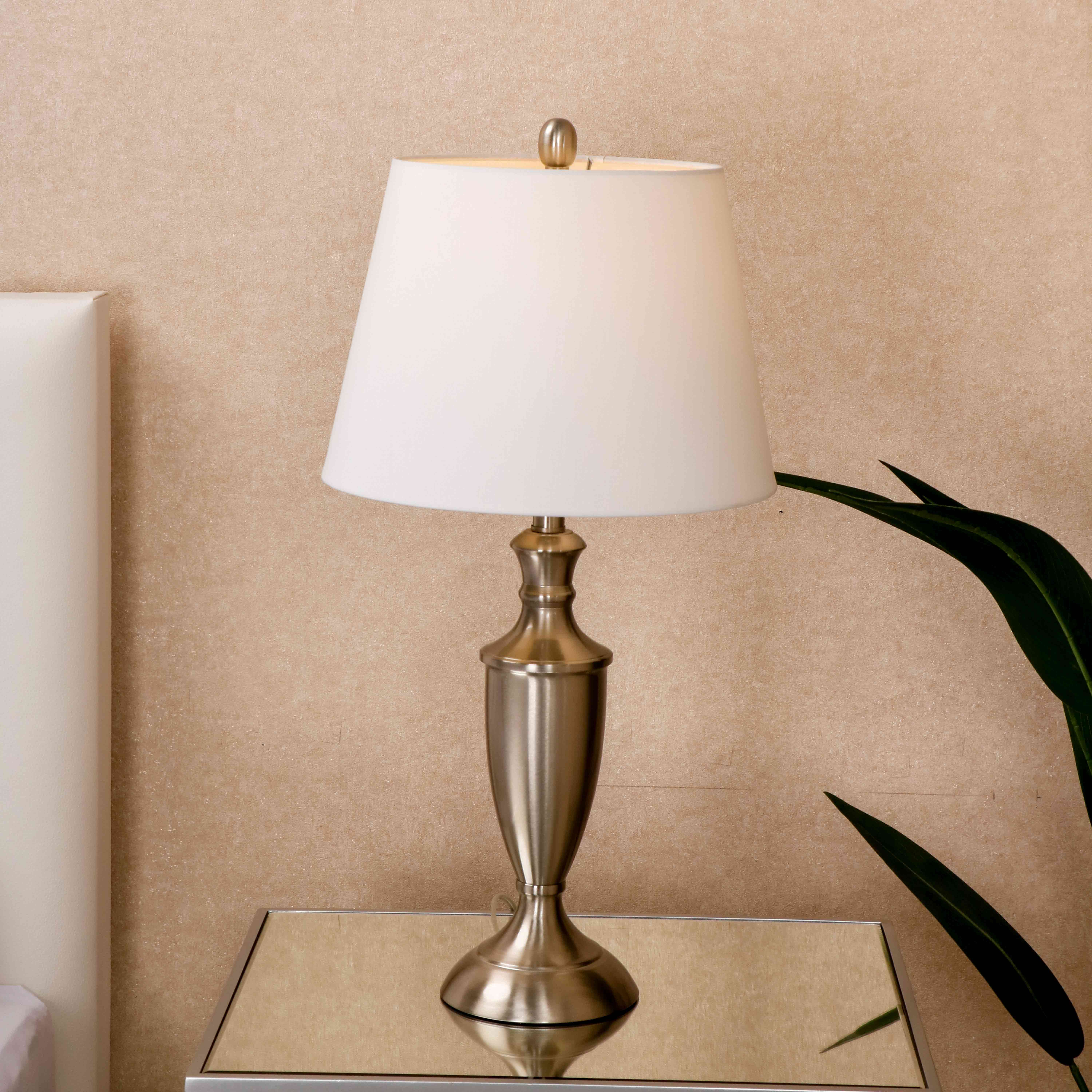 L81030 QB BRUSH STEEL TABLE LAMP