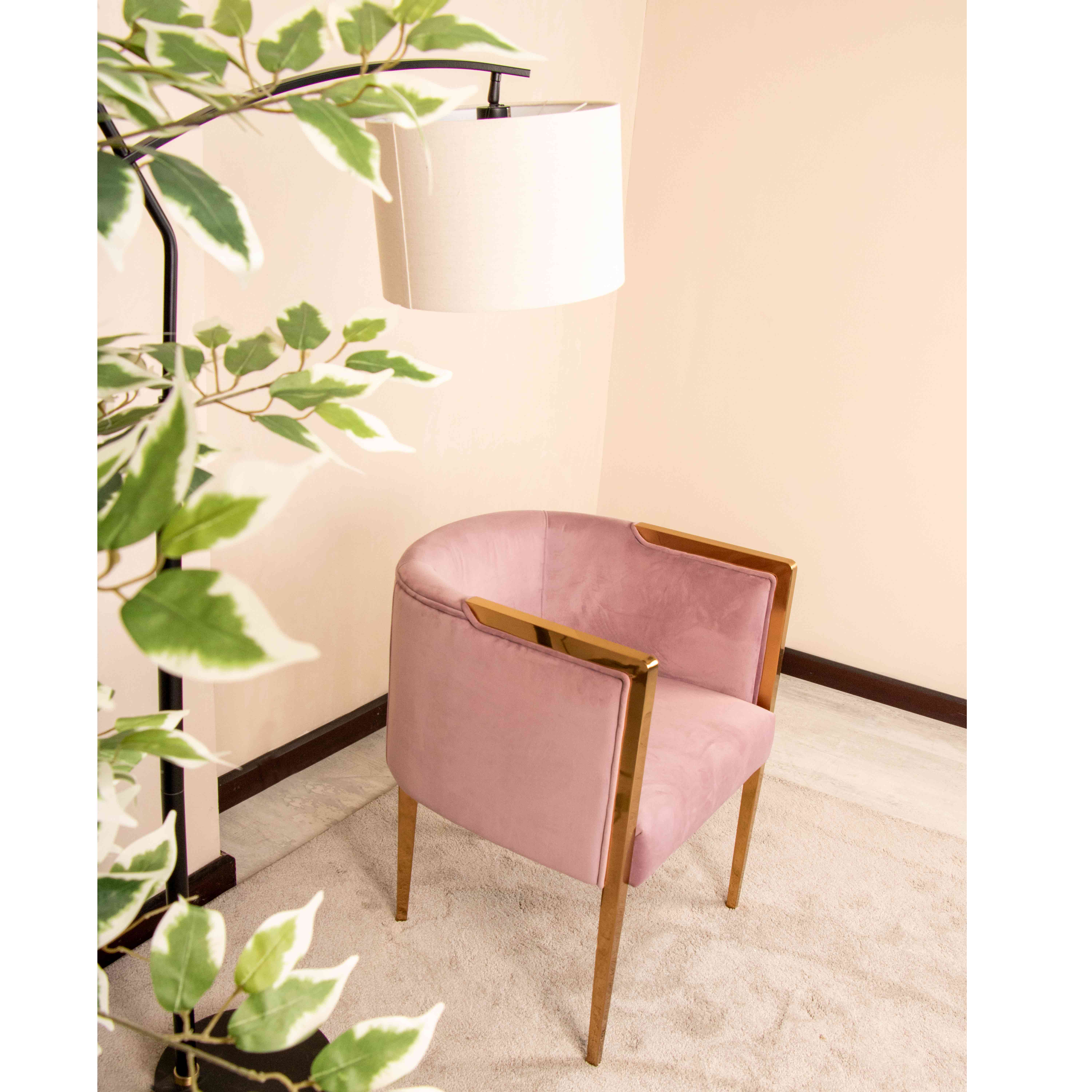 J-27 ARM CHAIR XDF5187-34 PINK JAPNS GLD