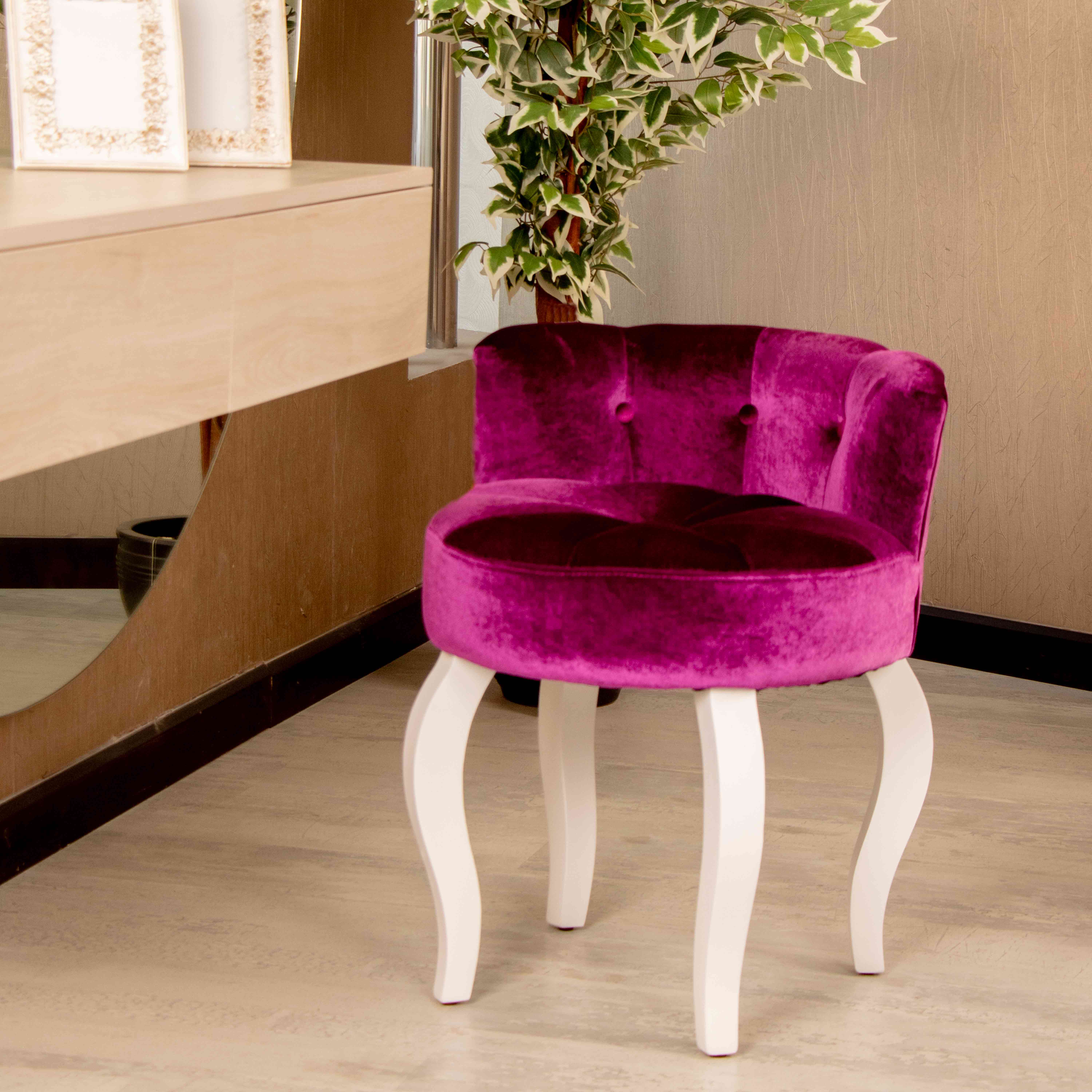 DRESS CHAIR H02 600-12#PURPLE, WHT LEG