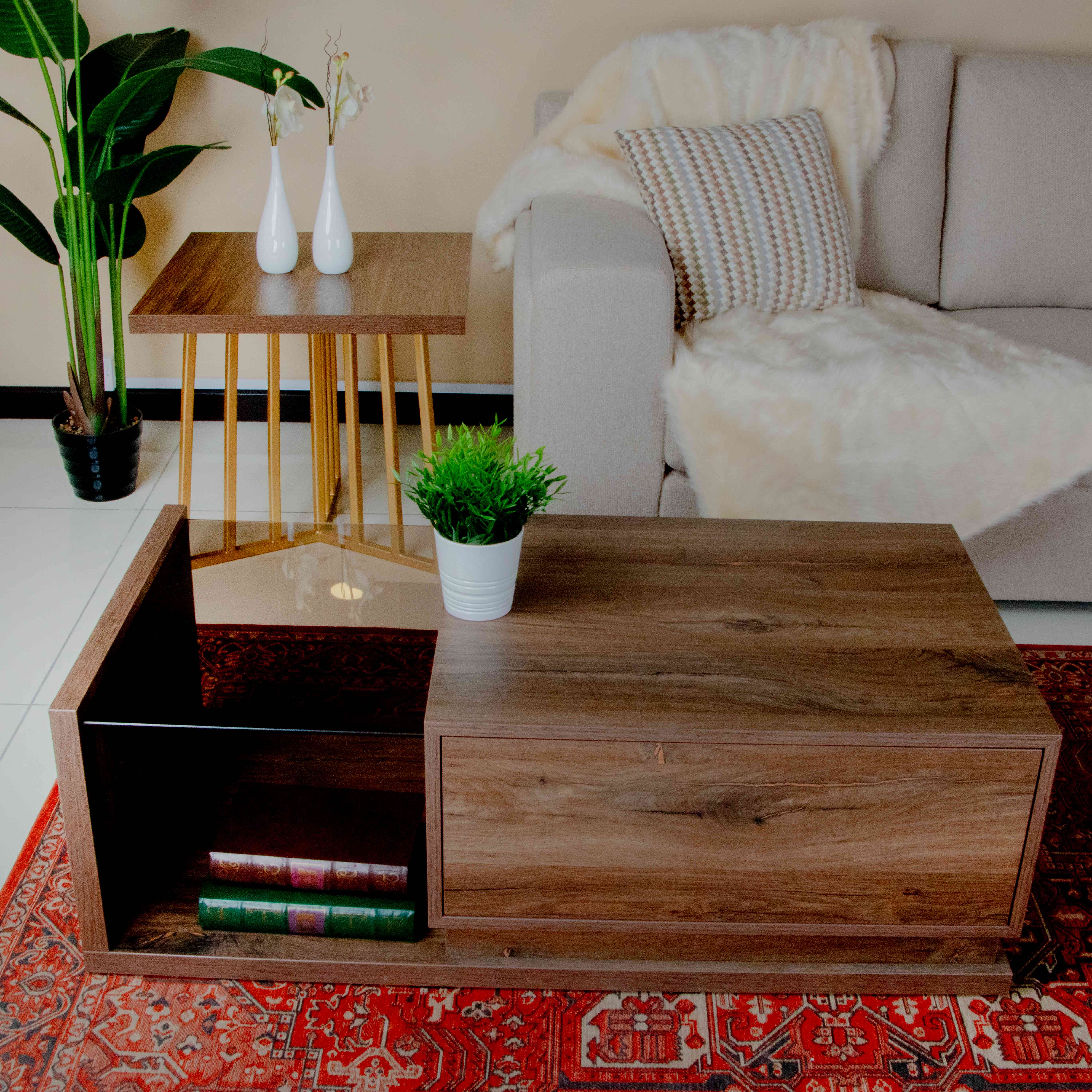 KHASHABI COFFEE TABLE W1200XD700XH400MM