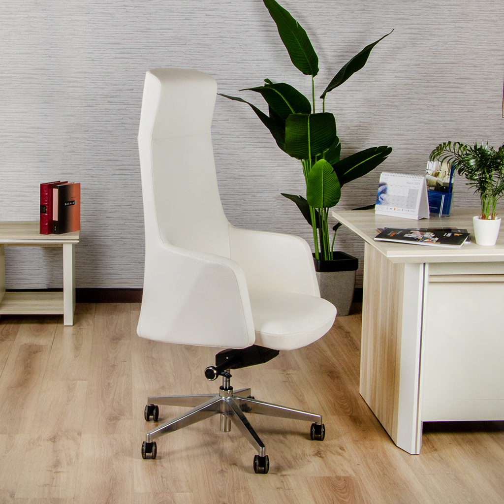 Y-A365 H/BACK CHAIR WHITE PU