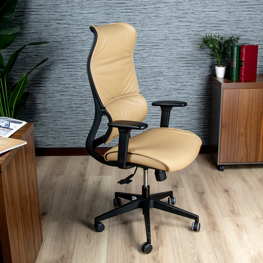 Z-E2208-2 HB CHAIR DL001-54 BROWN PU B/F