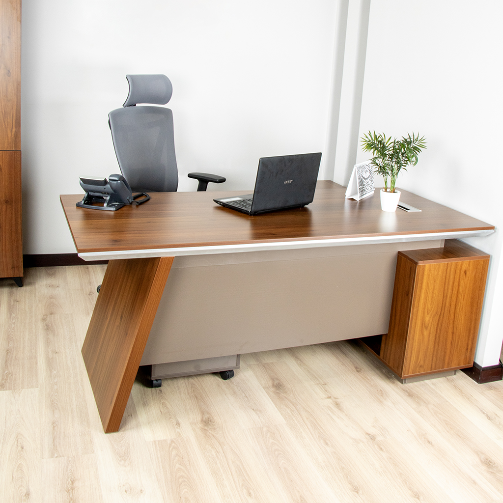 28D1808L EXECUTIVE DESK WALNUT+GREY