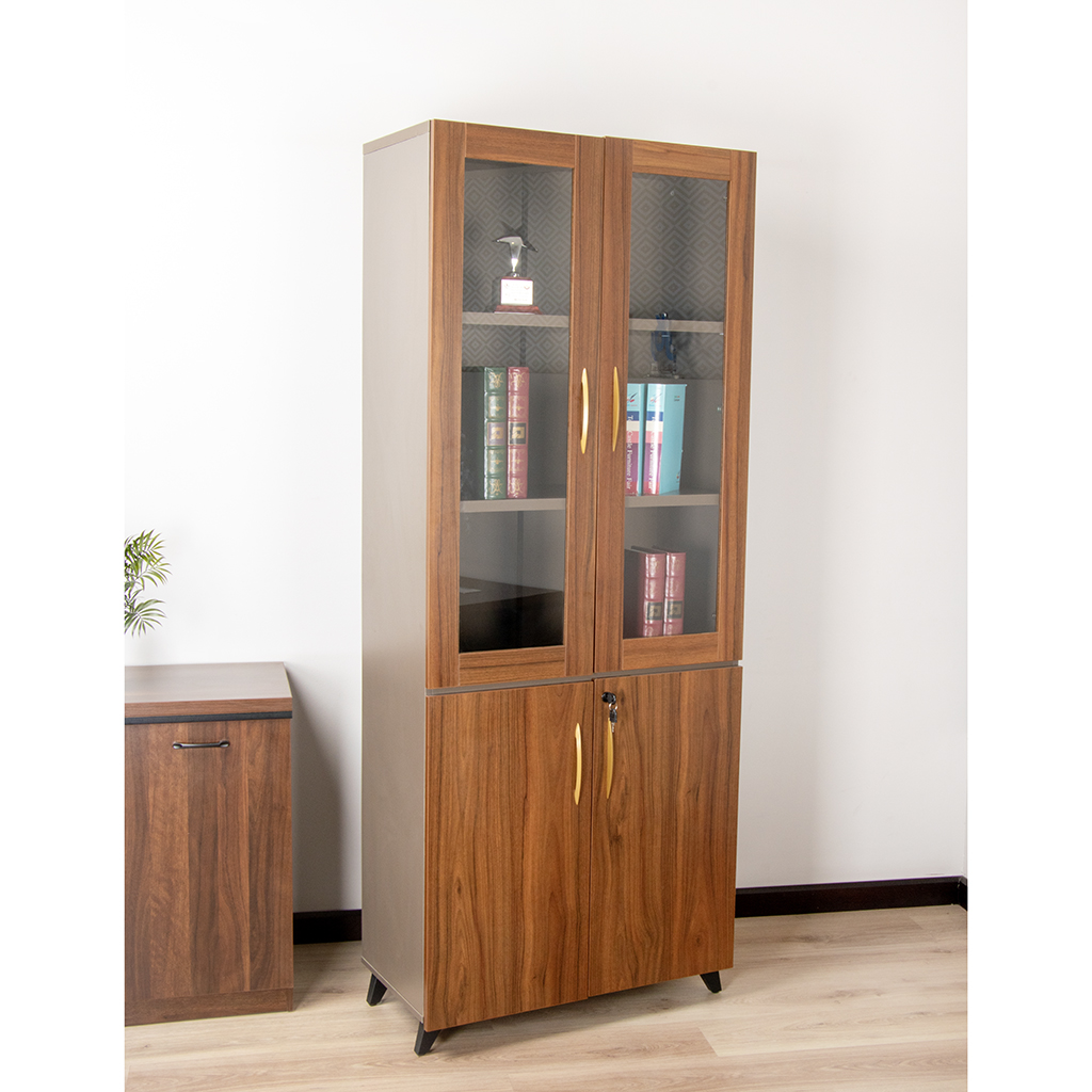 83F202 FILE CABINET WALNUT+GREY