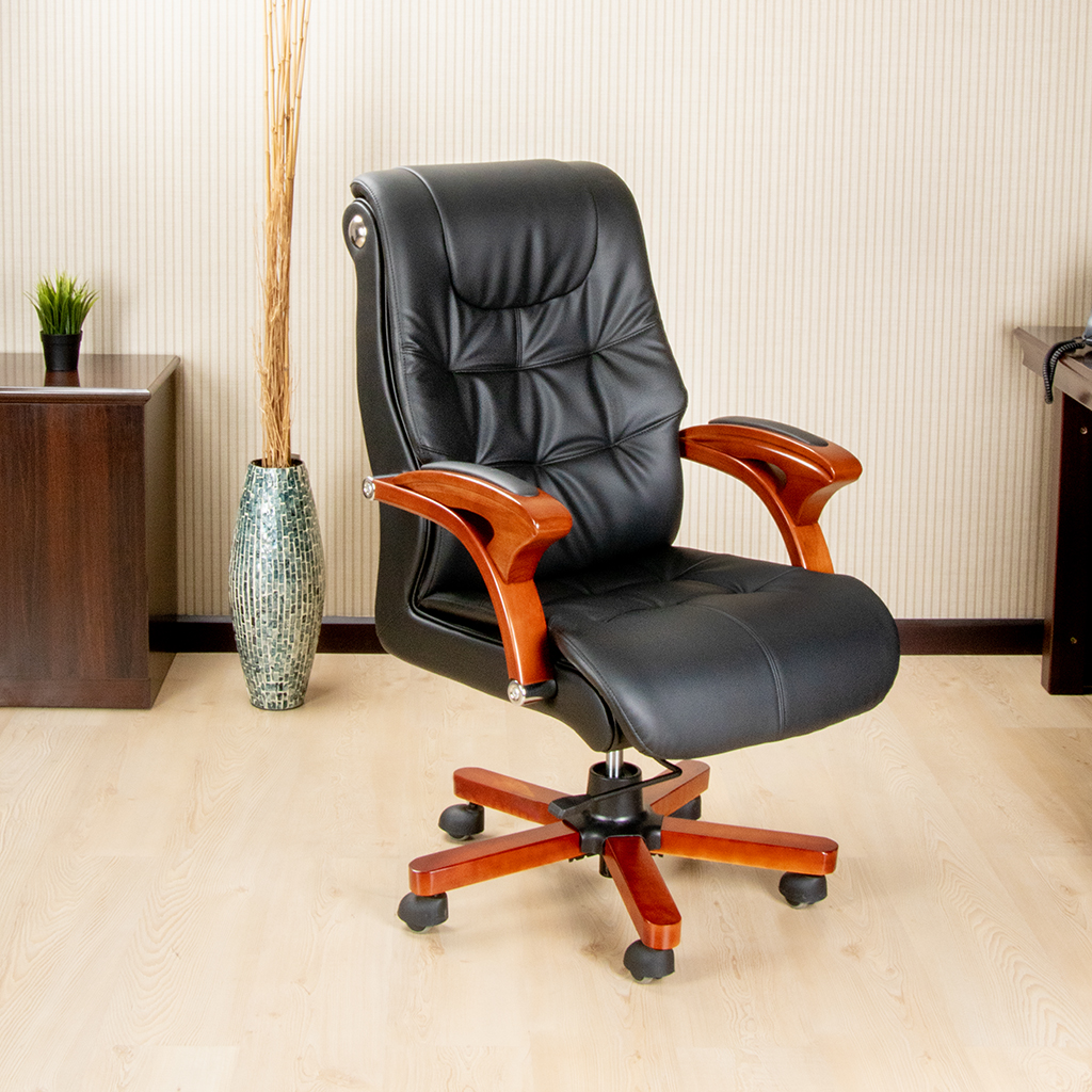 D153 OFFICE CHAIR BLACK PU019