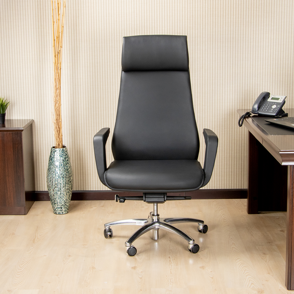 Y-A369 H/BACK CHAIR BLACK PU