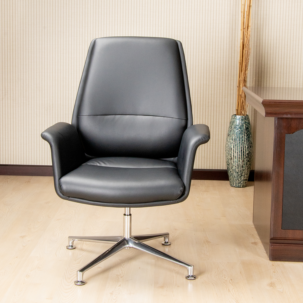 C1612 CHAIR BLACK PU