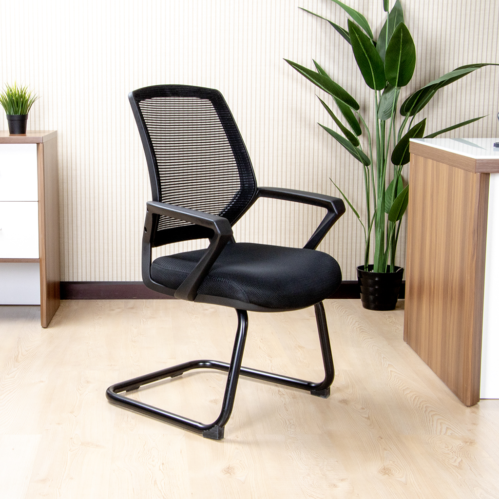 CL1459V VISITOR CHAIR BLACK CS MESH
