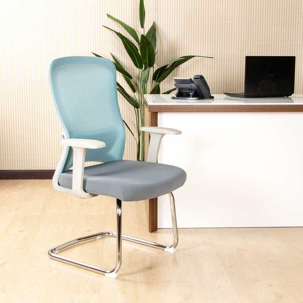 SAMMY-V  VISITOR CHAIR BLUE/GREY