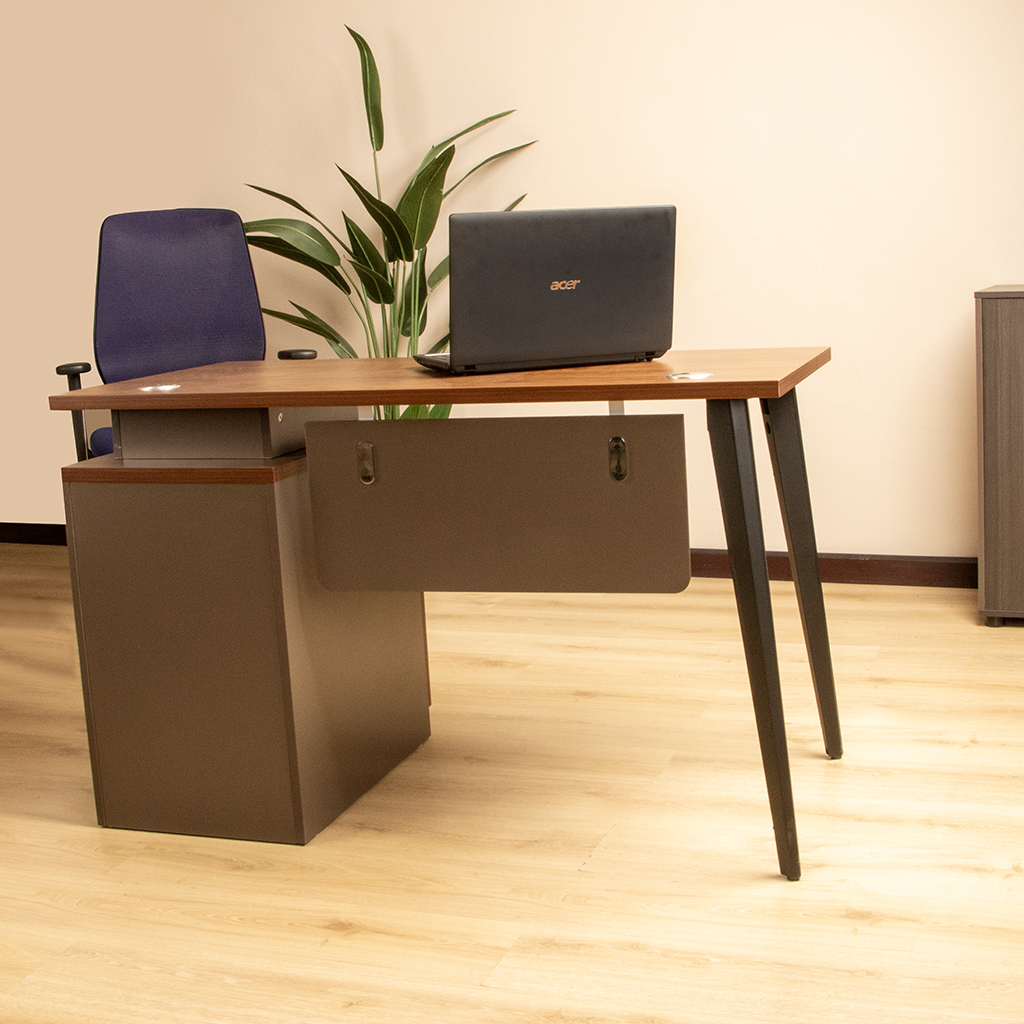 28B1201 STAFF DESK WALNUT+GREY
