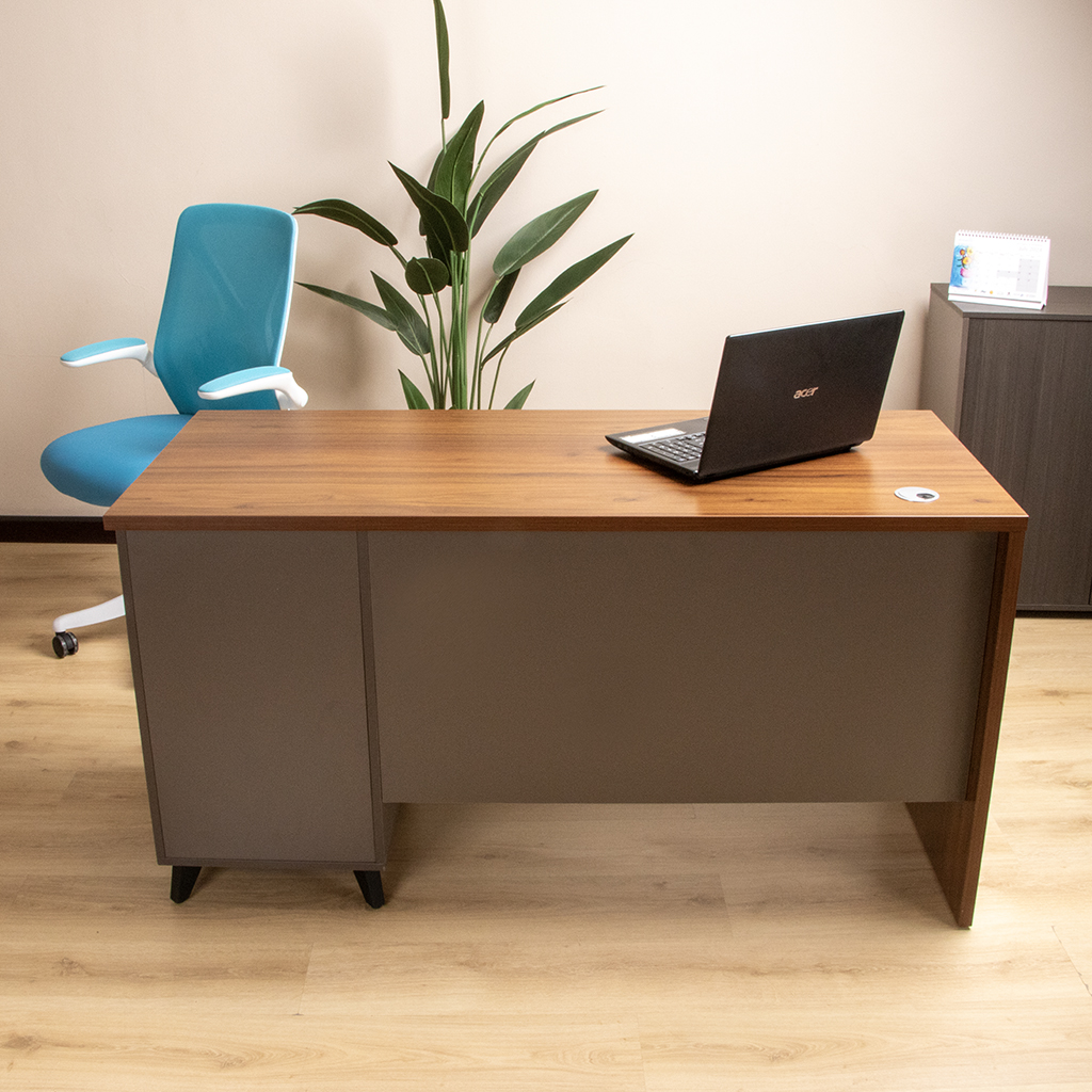 83B1402 RIGHT STAFF DESK WALNUT+GREY