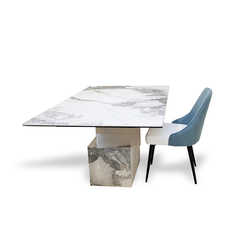 CT942 DINNING TABLE WHITE & GOLD