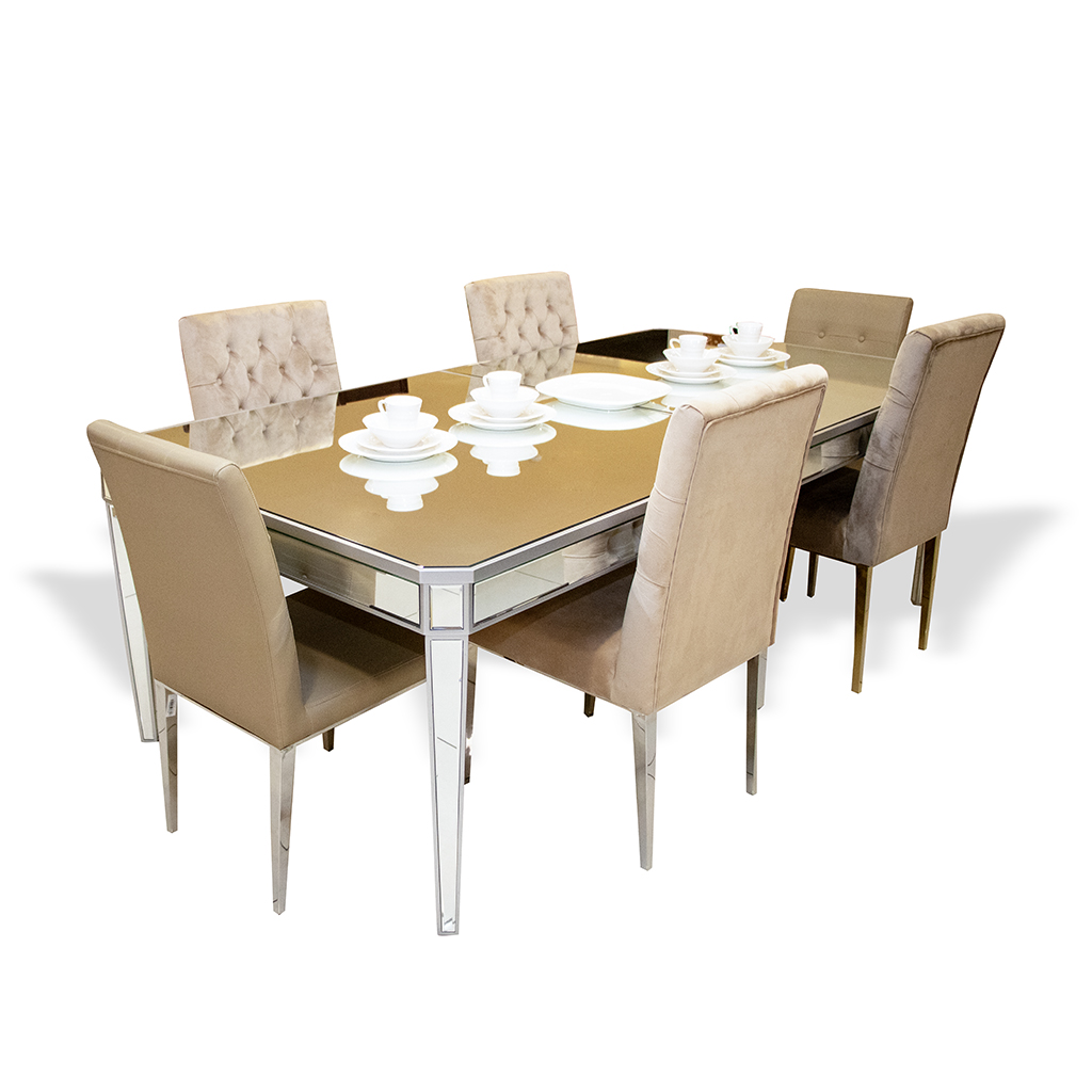 L017C022  DINING TBL SHINING SLVR XY-052