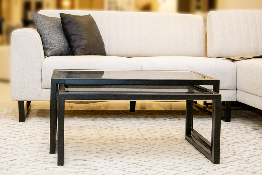 COFFEE INSERT TABLE 2012  MSSTEEL  BLACK-GRAY GLASS