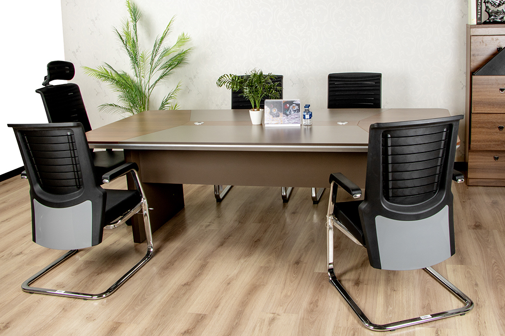 28P2401 MEETING TABLE WALNUT+GREY
