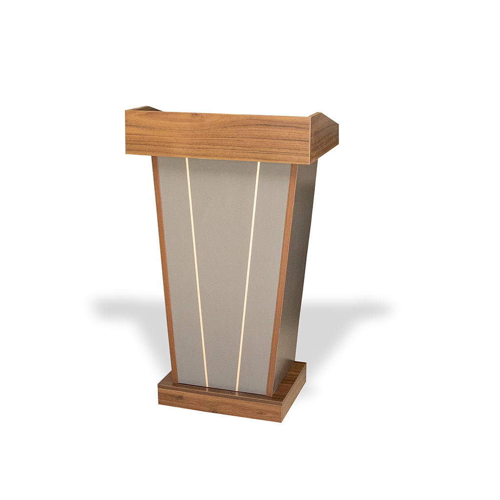 83K003 PODIUM TABLE WALNUT+GREY