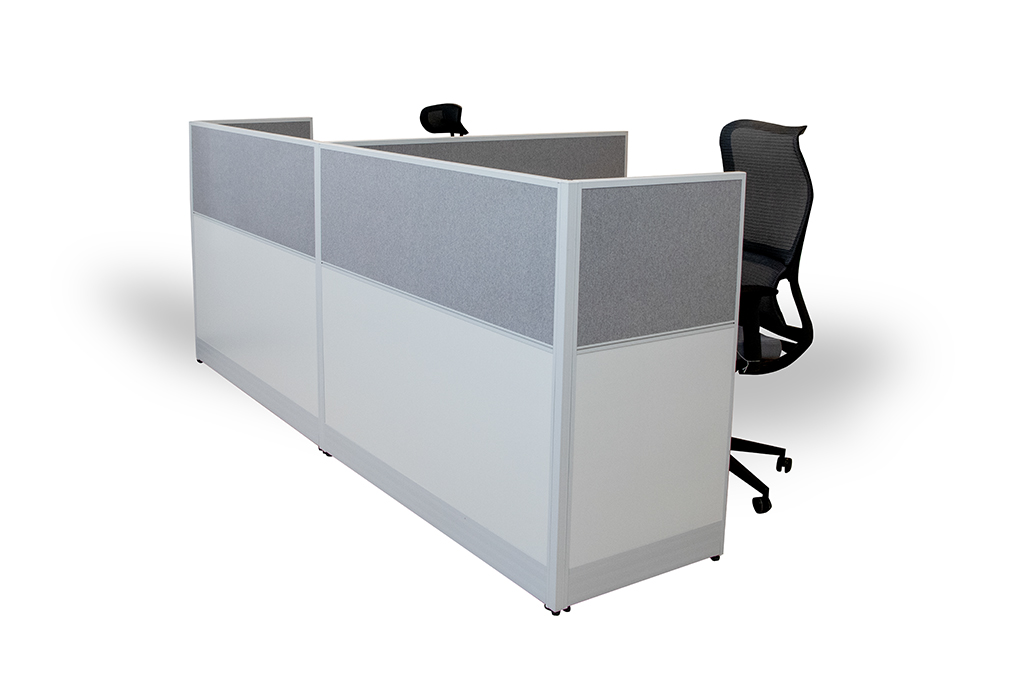 A40-2802 ALU/WORKSTATION 2 PERSON TEAK 22+WHITE
