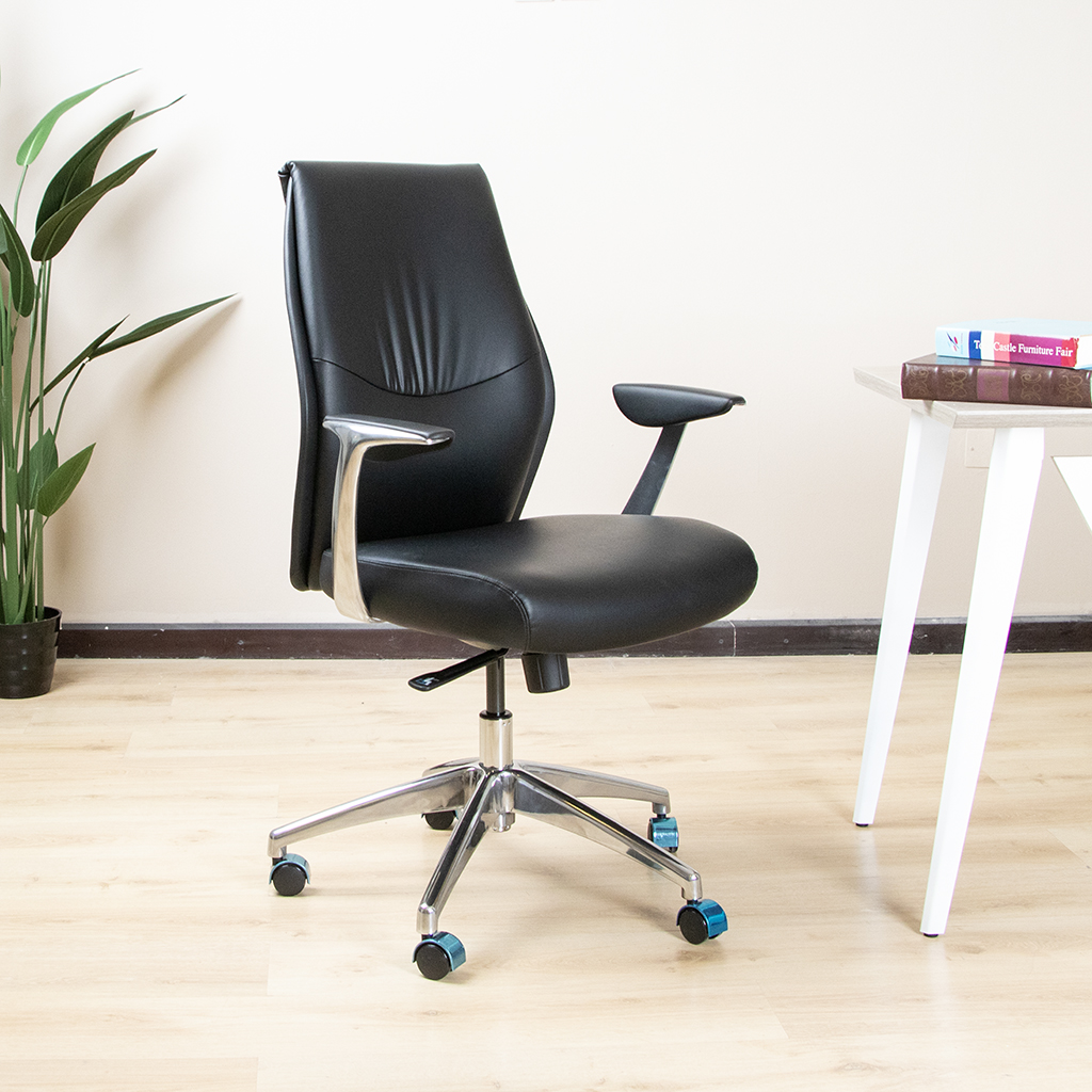 9284 MEDIUM BACK CHAIR BLACK