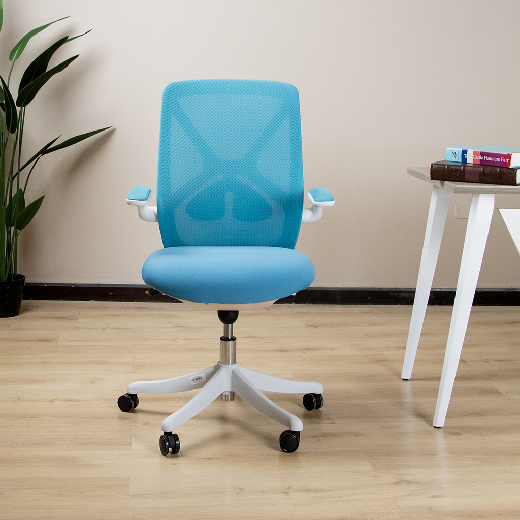 Z-E329 M/BK CHR MES XL40-23 BLU SEAT W/F