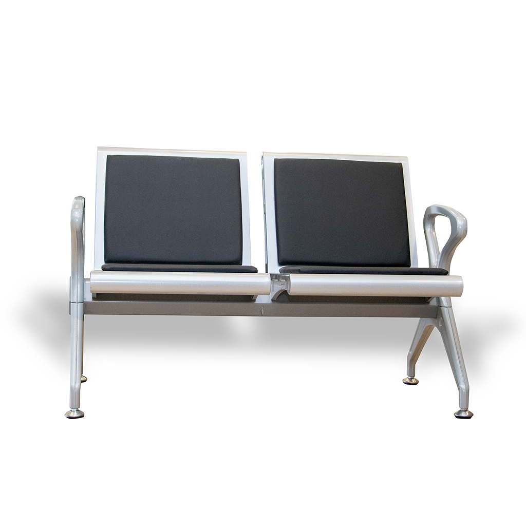 AQ206S 2 SEATER LINK CHAIR PVCV BLACK