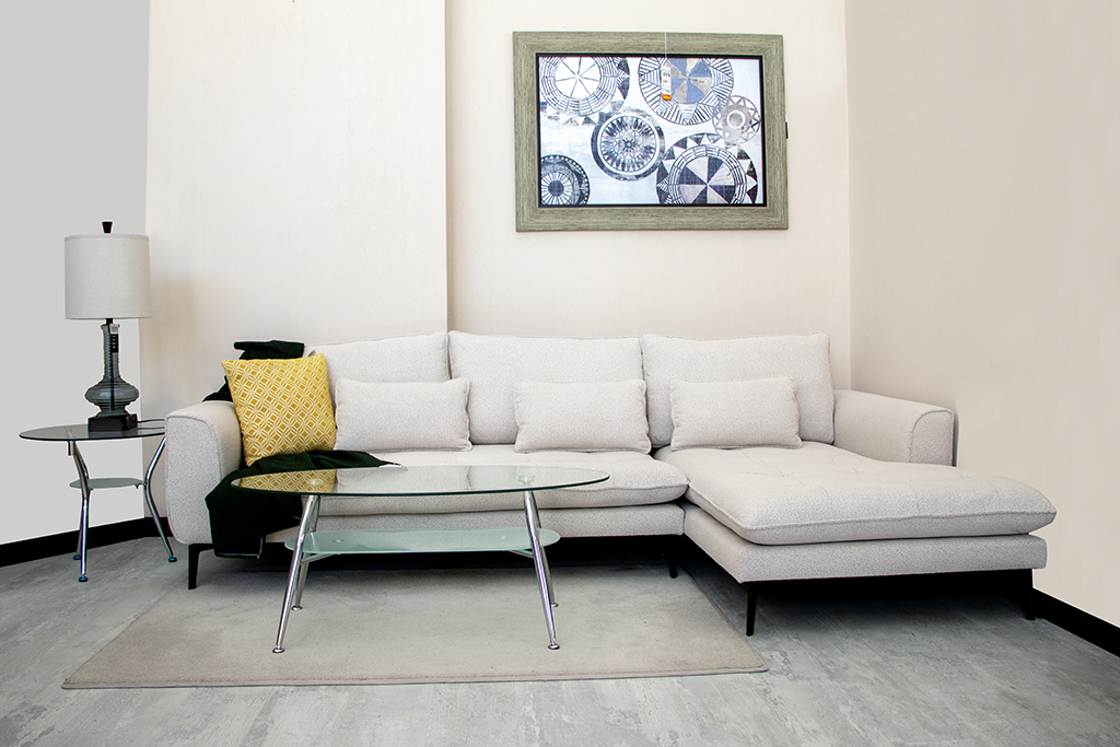 H23S09-C  CRNR SOFA X8565/3rd COUNT-3rdCOUNT-UP/METAL LEG C/BEIGE