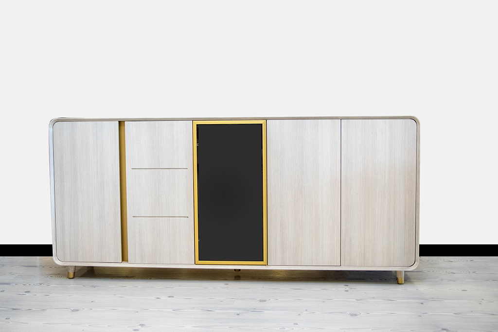BUFFET 2502 L2000 D450 H900  - 4083 NATURAL VENEER+MARMOL BLANCO TEIDE