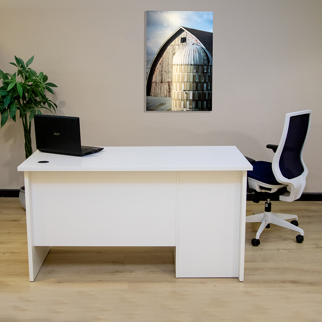 H1402A STAFF DESK WHITE MELAMINE