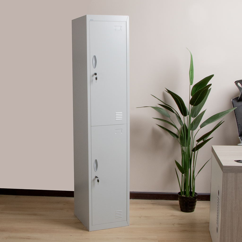 CC A2T STEEL LOCKER 1 COLUMN 2DOOR GREY