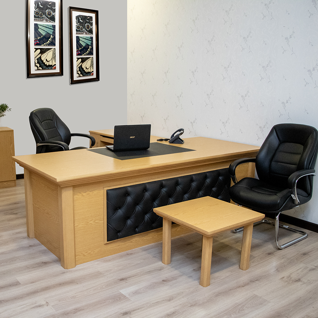 L shape table 2400x1000x753