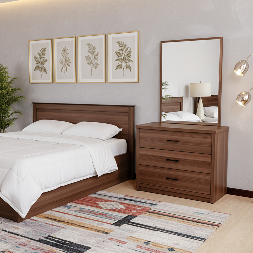 NL-B-DM39 DRESSER WALNUT 100X45X180CM