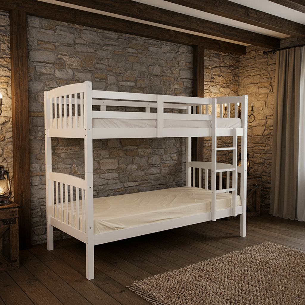 SALLY DOUBLE DECKER BED 90X190CM WHITE 30%