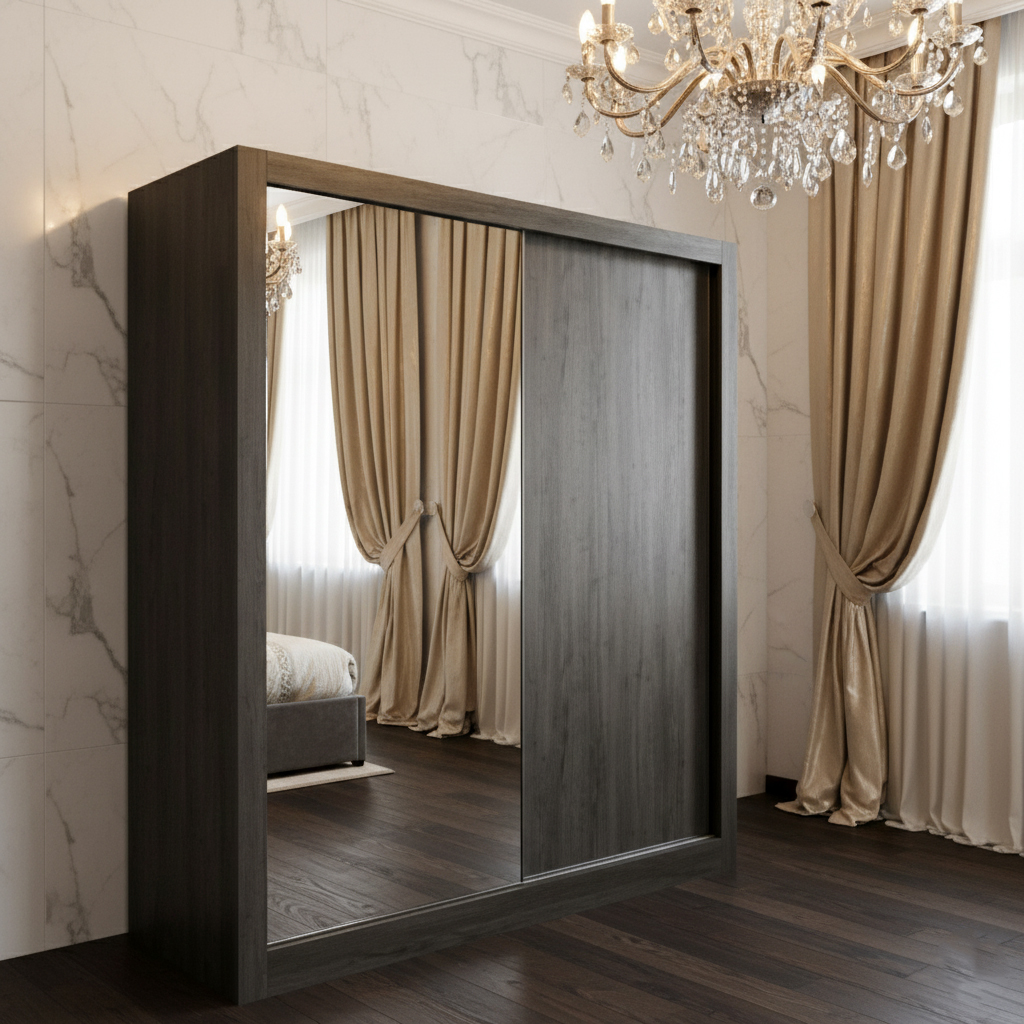 ASFF WARDROBE 8008 2DS AZABACHE+GLOSSY