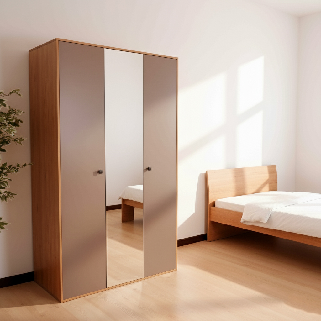 AX-KB08 3D WARDROBE WALNUT/GREY