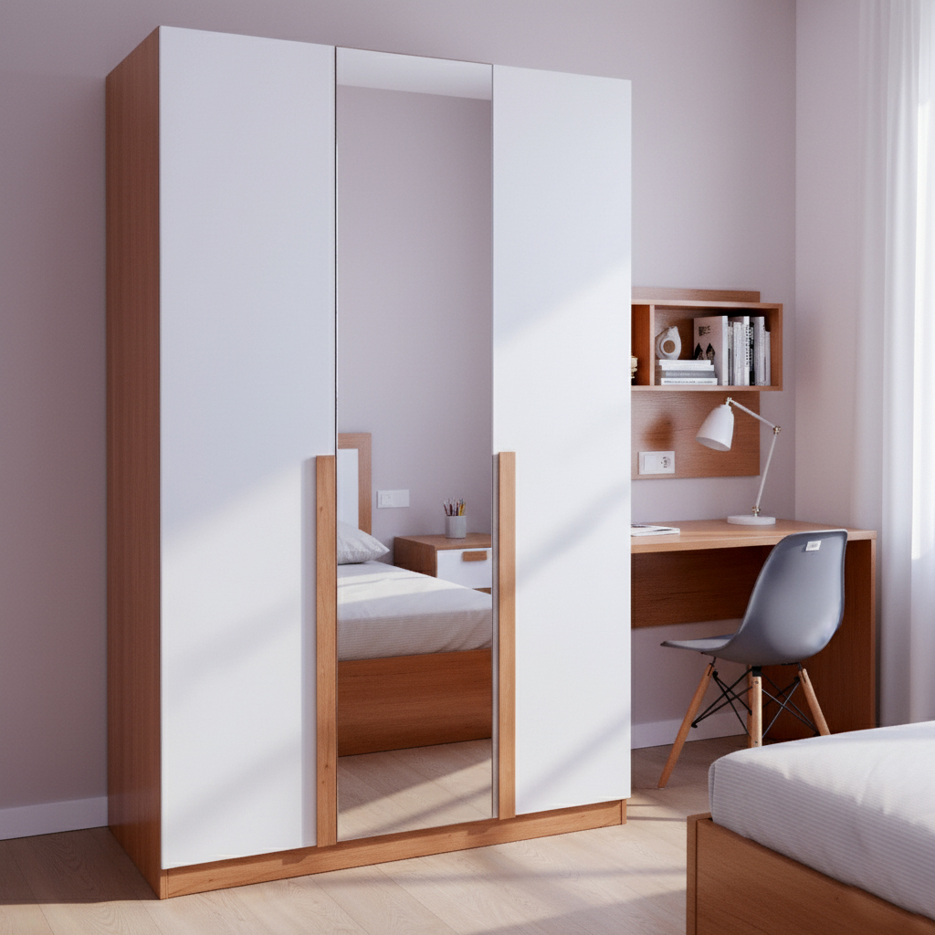 VTFR45H 3DOOR WARDROBE WENGE 1