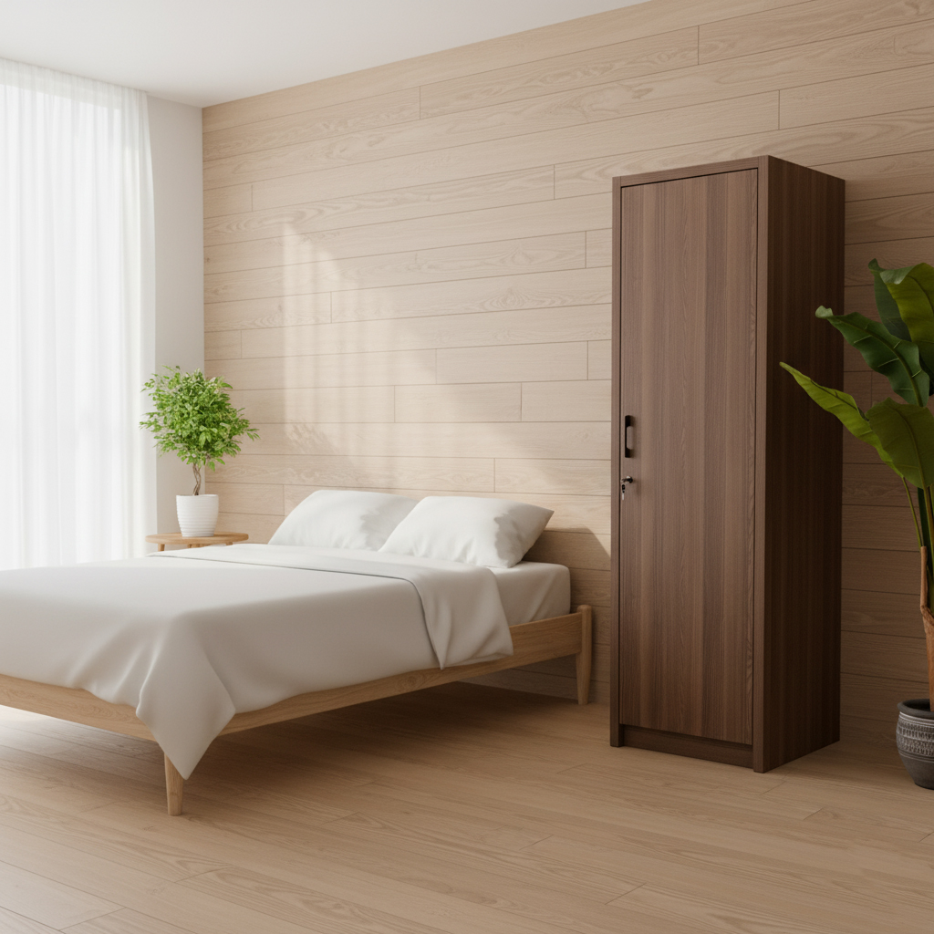 NL-B-WD391 1DOOR WARDROBE 60X60X200CM WITH LOCK
