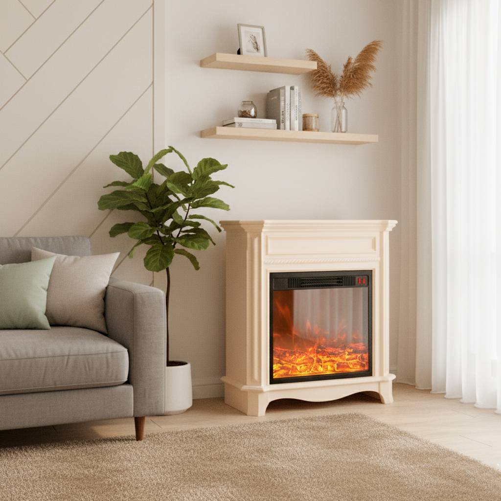 13ZS SC18A1-28 FIRE PLACE  WHITE PAINTED