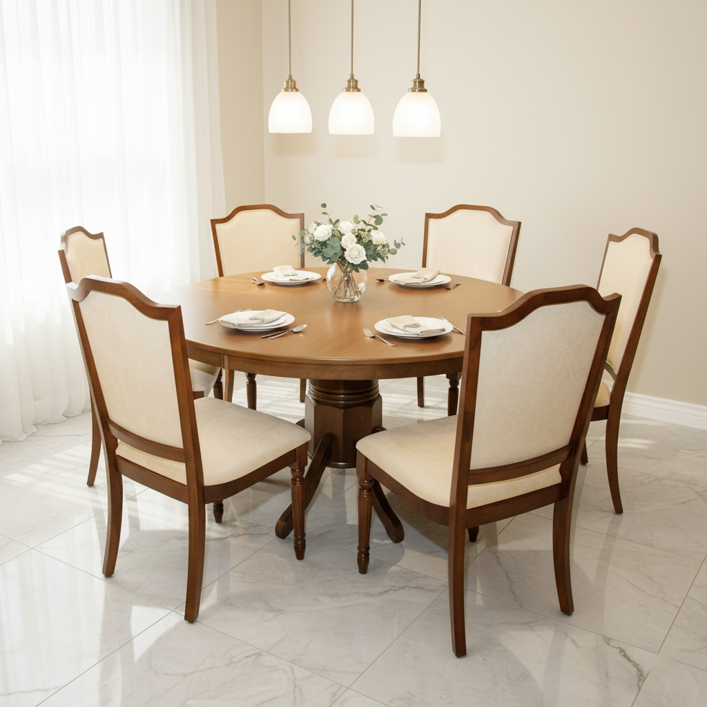 NV3371T/SE85 DIN/TABLE ROUND 150CM DIA VENEER