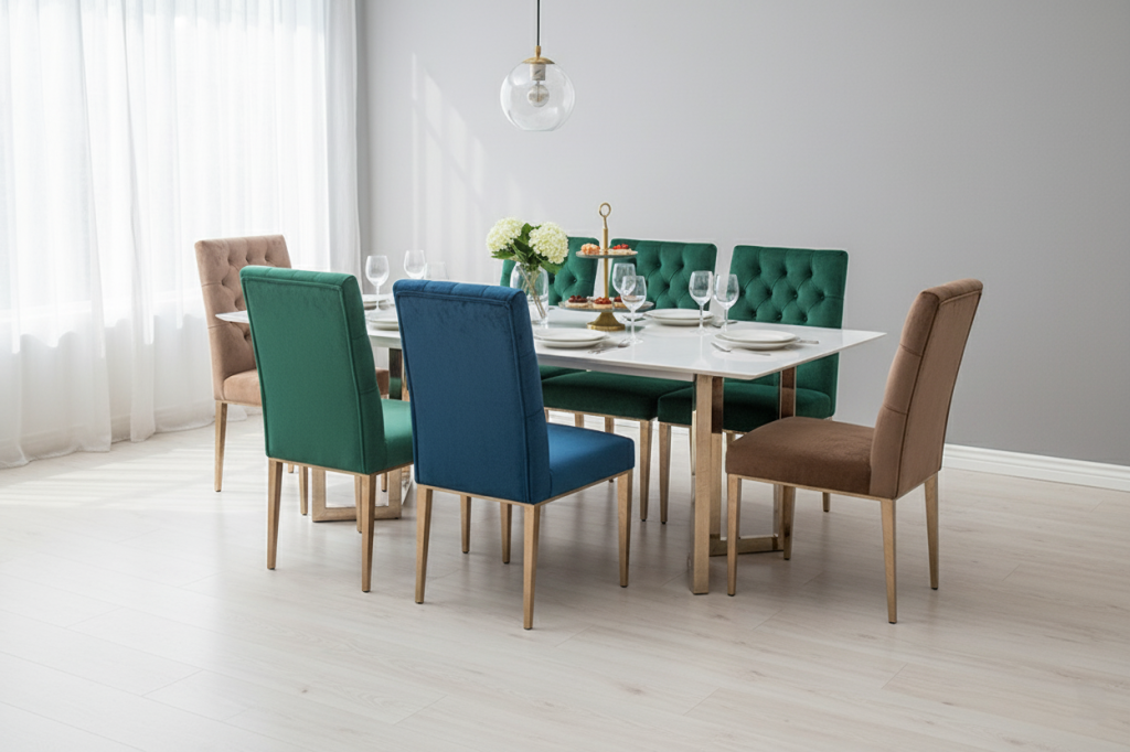 A2378G DINING TABLE TOP SINTERED STONE WITH LEG CHROME