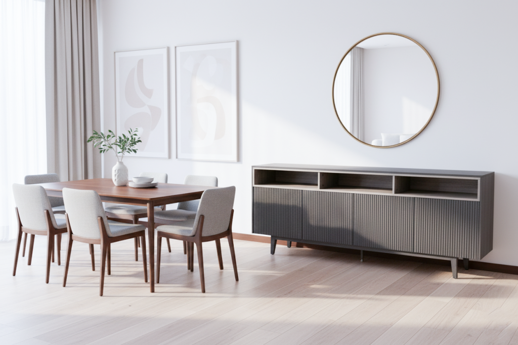 BUFFET TABLE 2409  L2450XW450XH900MM W-ROBLE JOPLIN+AZABACHE