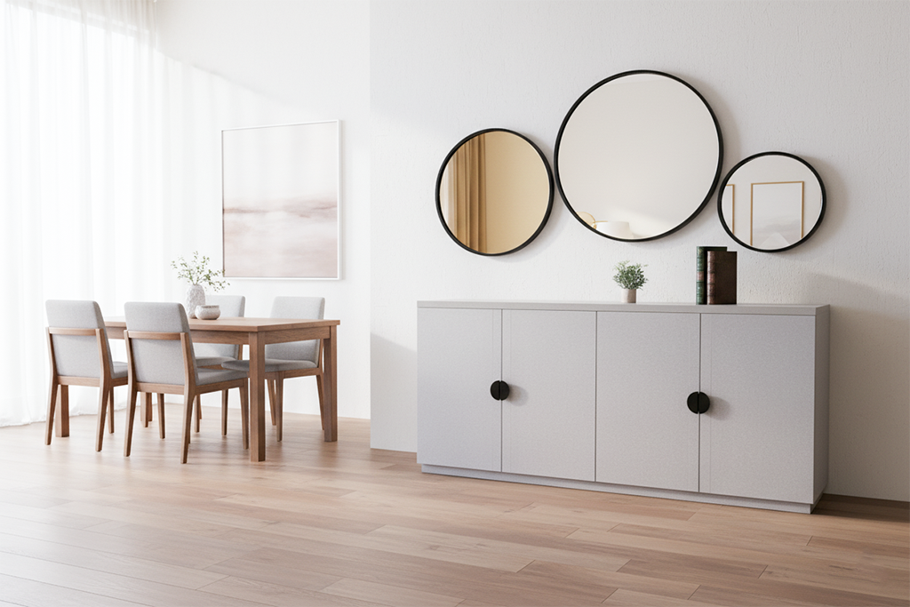 BUFFET TABLE  2410 L2000XW450XH900MM-W-ESPIGA PAMIENTA