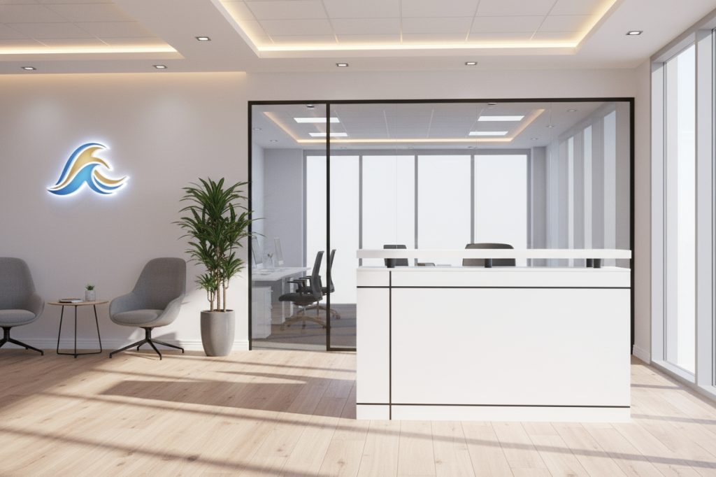 83R1801 RECEPTION DESK WHITE 180X60X75 CM