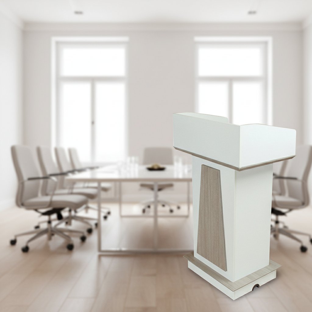 AZ01 PODIUM (SPEAK STAND) TEAK 22+WHITE