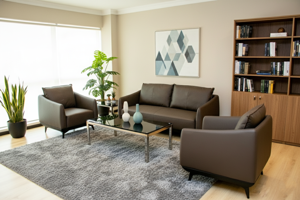 S692  3 +1 +1 SEATER SOFA SET  BROWN 999-23