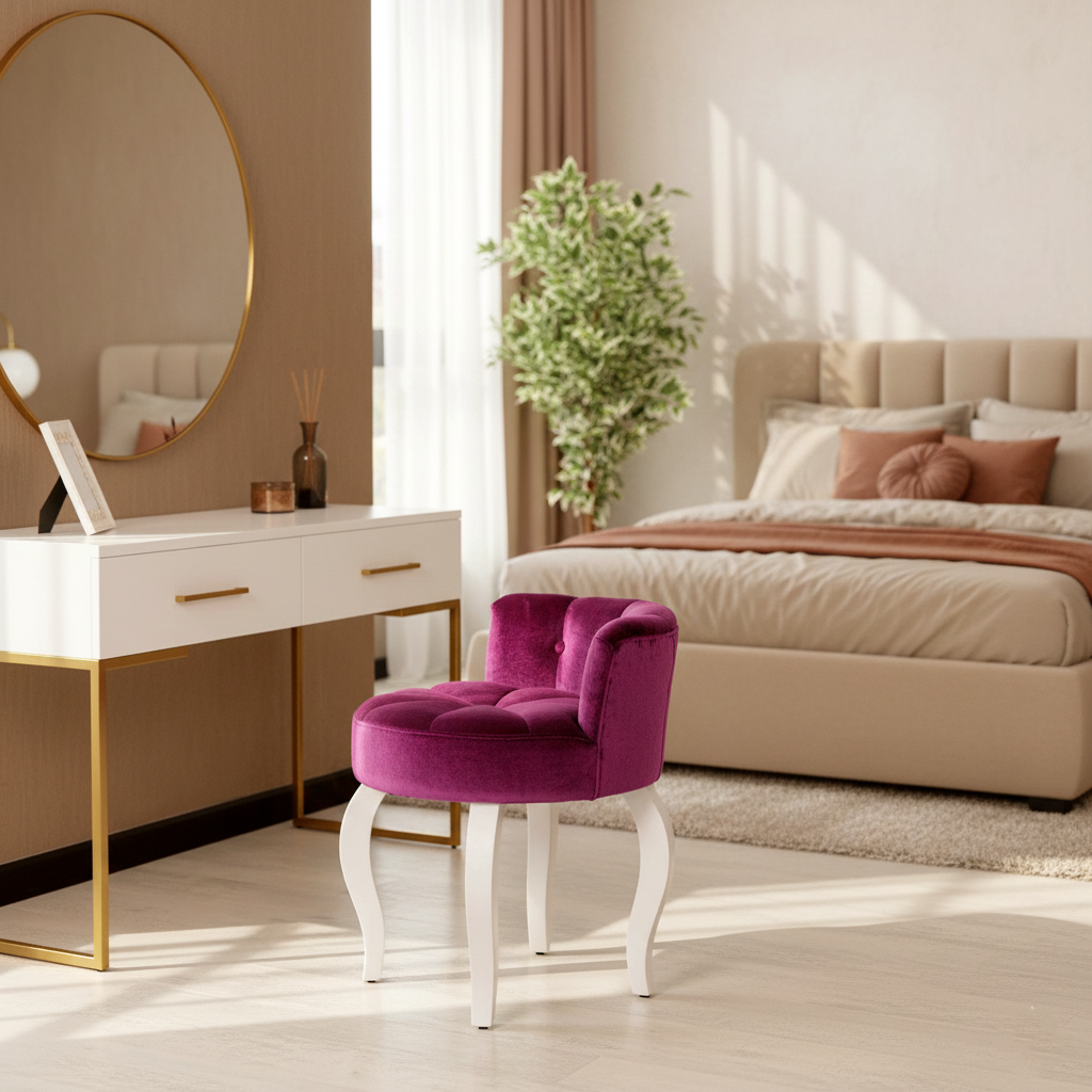 DRESS CHAIR H02 600-12#PURPLE, WHT LEG