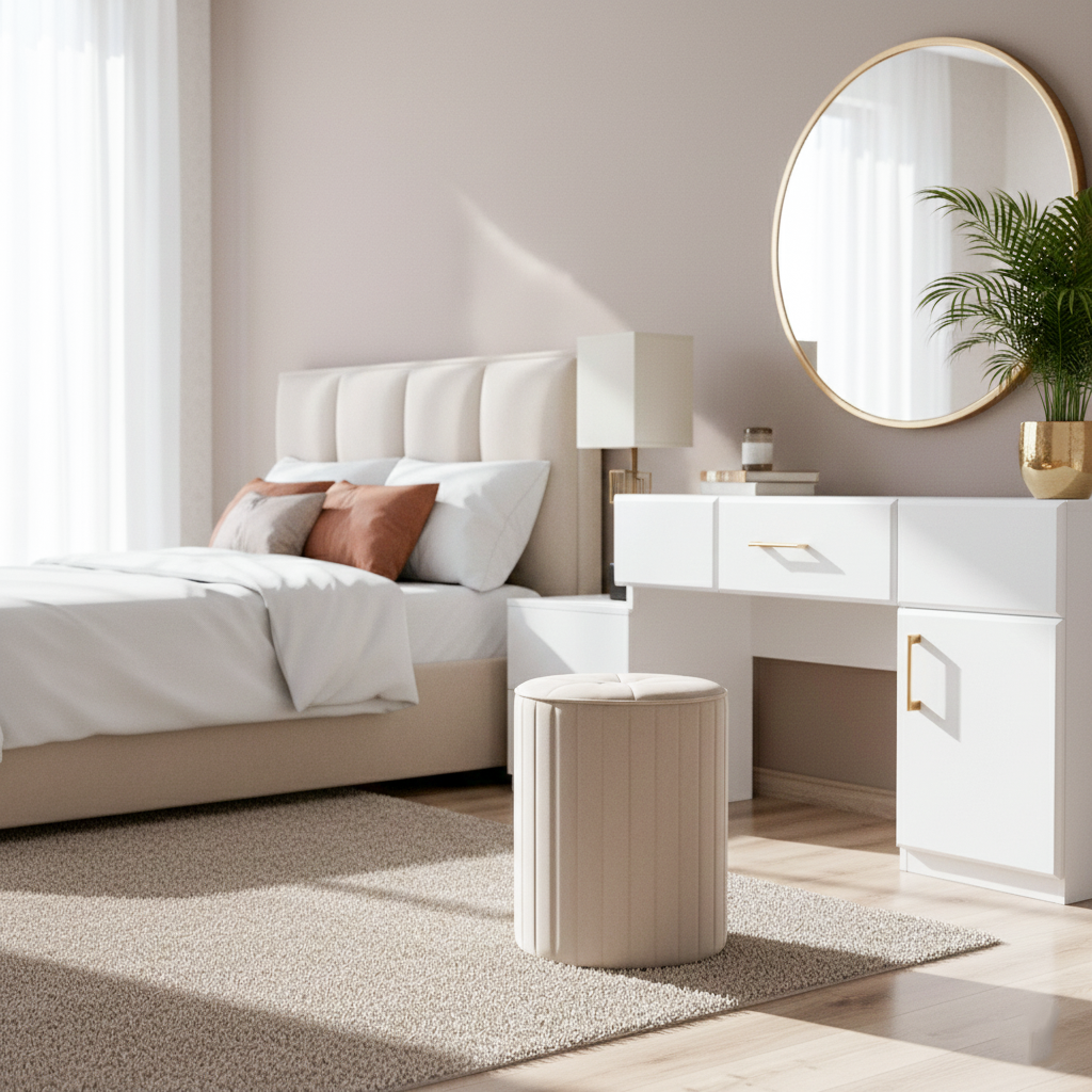 Basata Stool with top piping