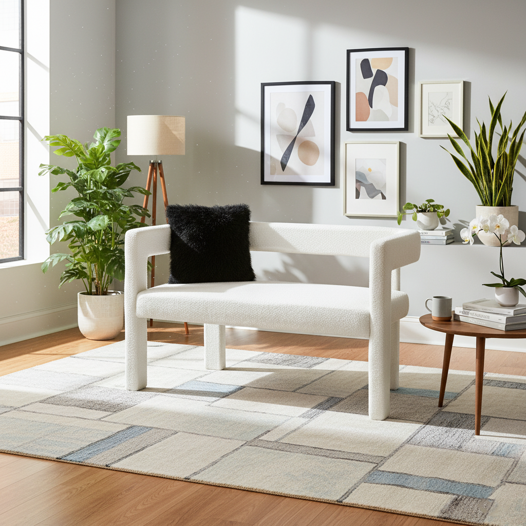 AC889 ACCENT CHAIR Teddy velvet 25#White